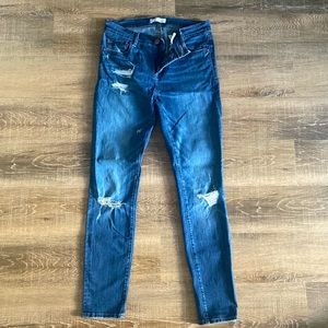 LOFT Modern Skinny distressed jeans